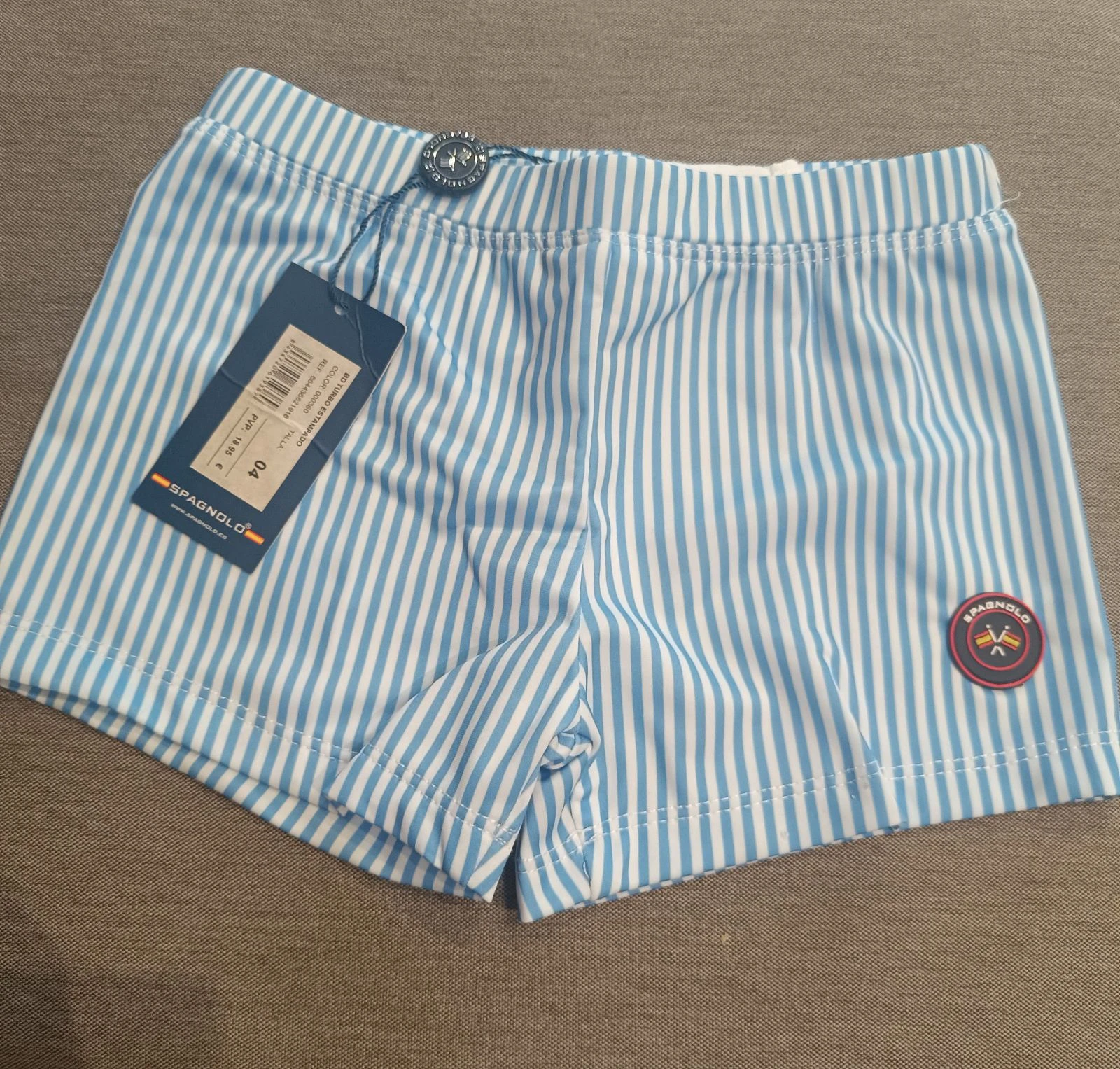 🩲 BAÑADOR NIÑO TIPO BÓXER / TURBO A RAYAS - SPAGNOLO (TALLA 4) - NUEVO CON ETIQUETA 🏊‍♂️☀️